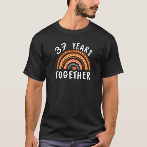 37 Years Together 37th Marriage Anniversary Husban T_Shirt