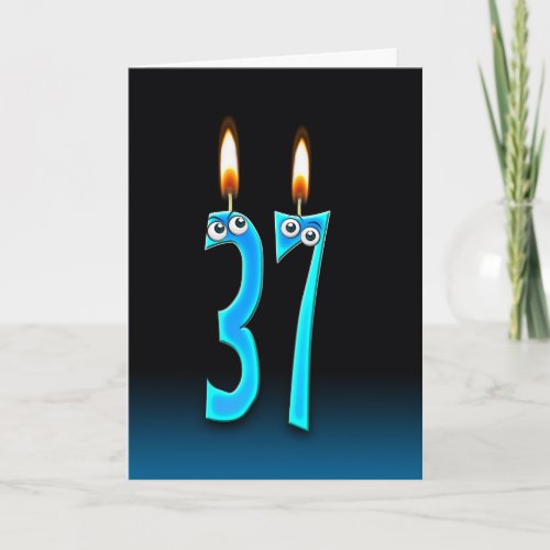 37th Birthday Candles Card
