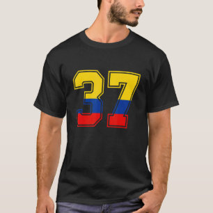 37th Birthday Colombian 37 Years Old Number 37 Col T-Shirt