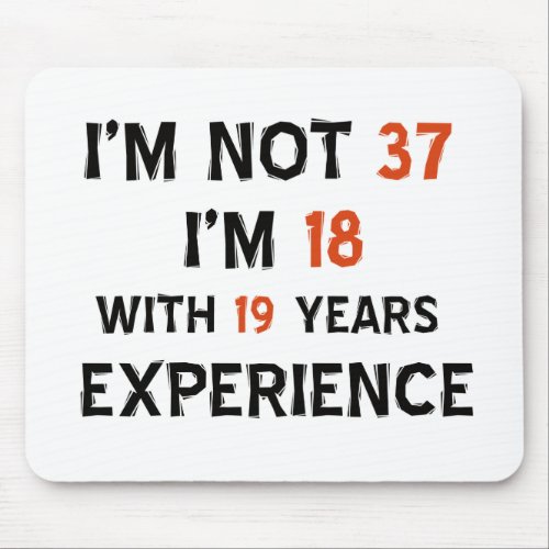 37th birthday designs mouse pad