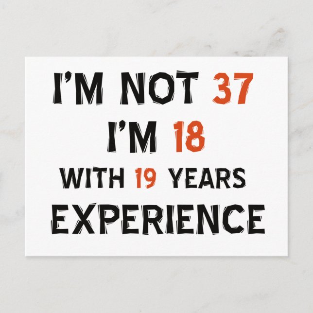 37th birthday designs postcard (Front)