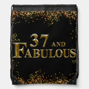 37th Birthday Drawstring Bag