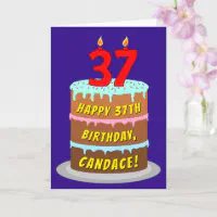 Item#037CTGR - Happy 37th Birthday Elegant Cake Decoration Topper with Gold  Bow | Happy 98th birthday, Birthday cake gif, 98th birthday