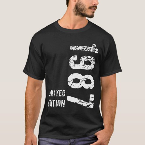 37th Birthday Gift 1987 Limited Edition 37 Years T_Shirt