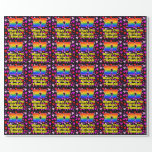 [ Thumbnail: 37th Birthday: Loving Hearts Pattern, Rainbow # 37 Wrapping Paper ]