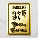 [ Thumbnail: 37th Birthday Party — Elegant Script + Custom Name Invitation ]