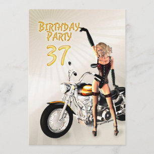 37th Birthday party Invitation
