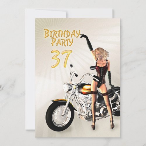 37th Birthday party Invitation