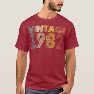 37th Birthday T Shirt Gift Vintage 1982 Men