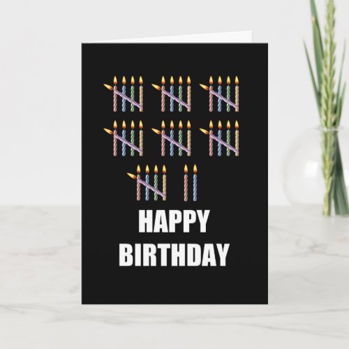 37th Birthday with Candles Card