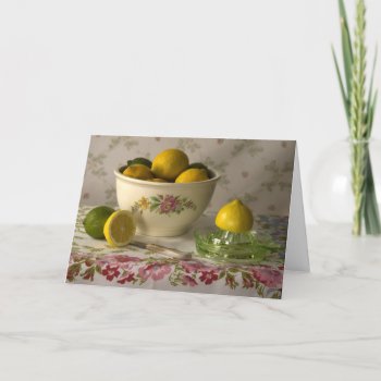 3856 Bowl Of Lemons & Limes Birthday Card by RuthGarrison at Zazzle