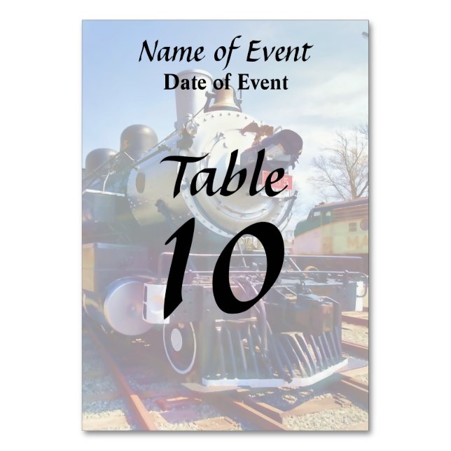 385 Steam Locomotive Table Number (Front)