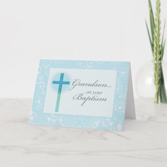 3881 Grandson Baptism Card | Zazzle.com