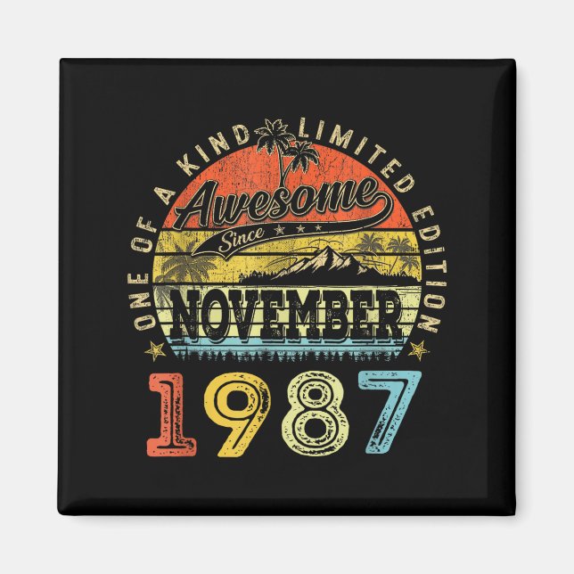38 Limited Edition 1987 One Of A Kind November 38t Magnet (Front)