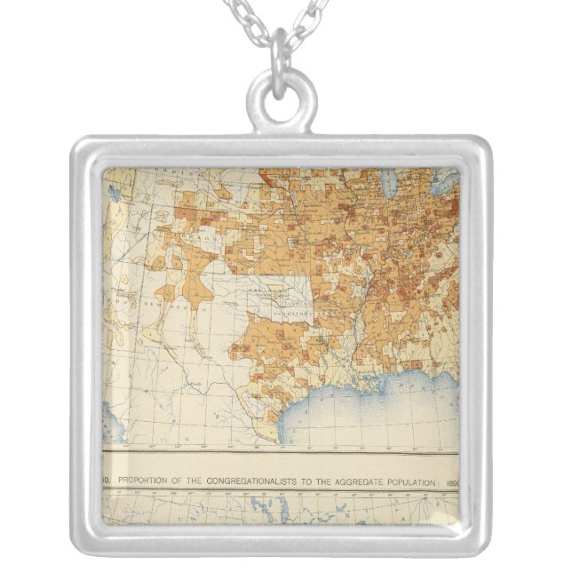 38 Presbyterians, Congregationalists 1890 Silver Plated Necklace (Front)