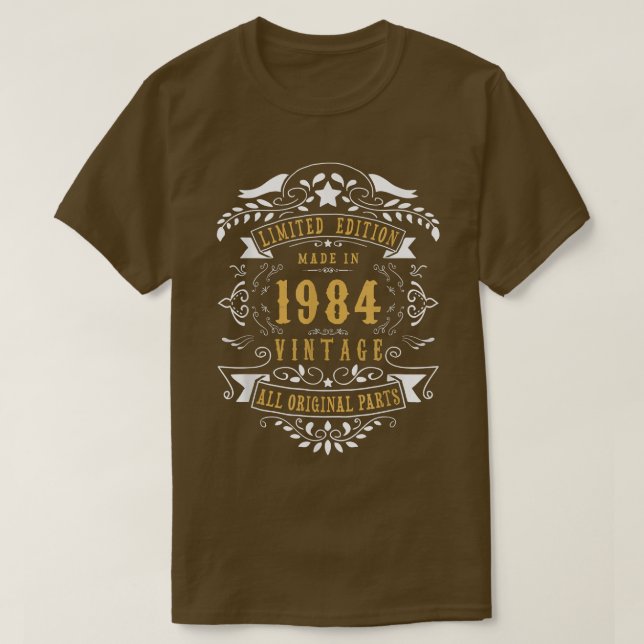 38 Years Old 38th Birthday Made Born in 1984 Men W T-Shirt (Design Front)