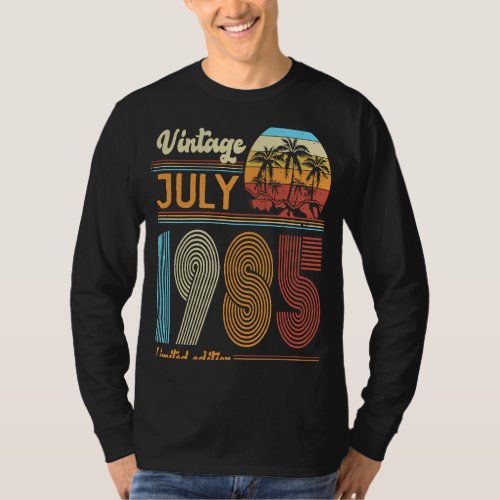 38 Years Old Birthday  Vintage July 1985 Women Men T_Shirt