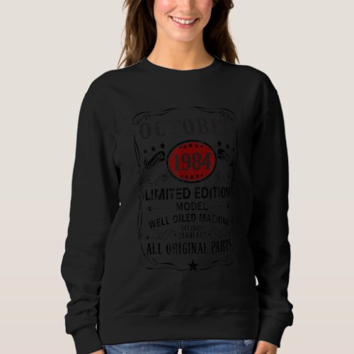 38 Years Old Decoration October 1984 38th Birthday Sweatshirt