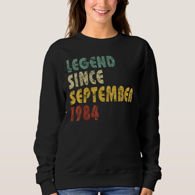 38 Years Old  Legend Since September 1984 38th Bir Sweatshirt (Front)