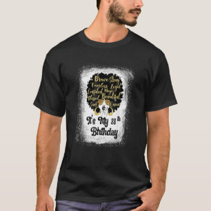 38 Years Old Leopard Melanin Girl It's My Birthday T-Shirt