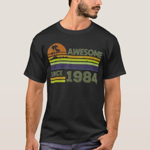 38 Years Old Men Women Awesome Since 1984 T_Shirt