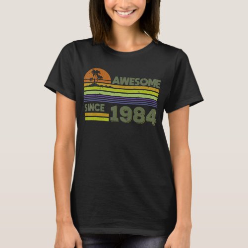 38 Years Old Men Women Awesome Since 1984 T_Shirt