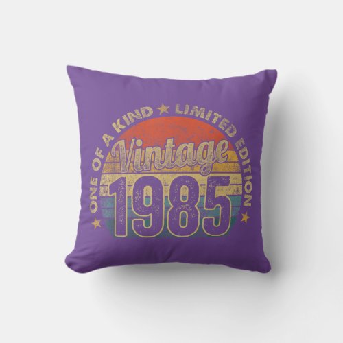 38 Years Old Vintage 1985 Limited Edition 38th Bir Throw Pillow