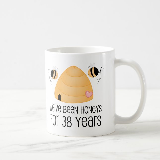 38th Anniversary Couple Gift Coffee Mug (Right)