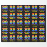 [ Thumbnail: 38th Birthday: Bold, Fun, Simple, Rainbow 38 Wrapping Paper ]