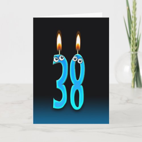 38th Birthday Candles Card