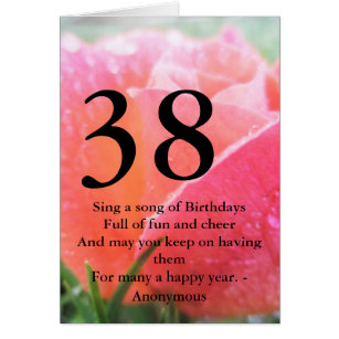 38th Birthday Cards - Greeting & Photo Cards | Zazzle