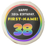 [ Thumbnail: 38th Birthday: Colorful Rainbow # 38, Custom Name ]
