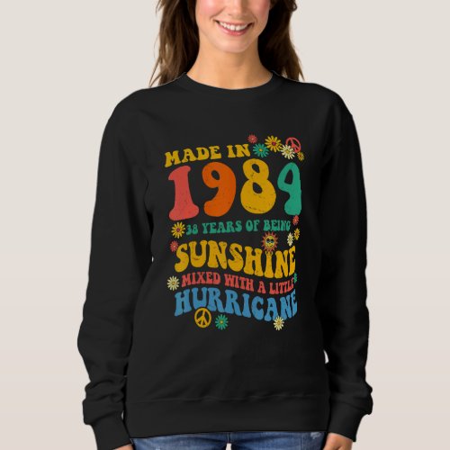 38th Birthday Decorations 60s 70s Tie Dye Groovy H Sweatshirt