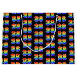 [ Thumbnail: 38th Birthday: Fun Rainbow Event Number 38 Pattern Gift Bag ]