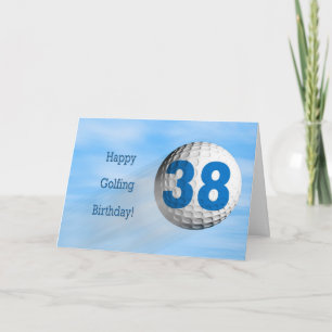 38th birthday golfing card