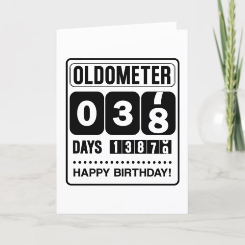 38th Birthday Oldometer Card