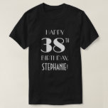 [ Thumbnail: 38th Birthday Party - Art Deco Inspired Look Shirt ]