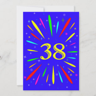 38th Birthday Party Invitation Explosion
