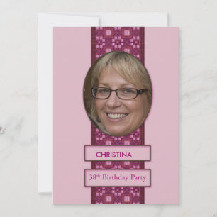 38th Birthday Party Invitation Picture and Name
