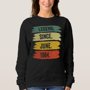 38th Birthday Retro Vintage Legends Were Born In J Sweatshirt