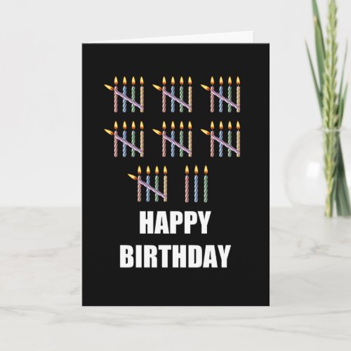 38th Birthday with Candles Card