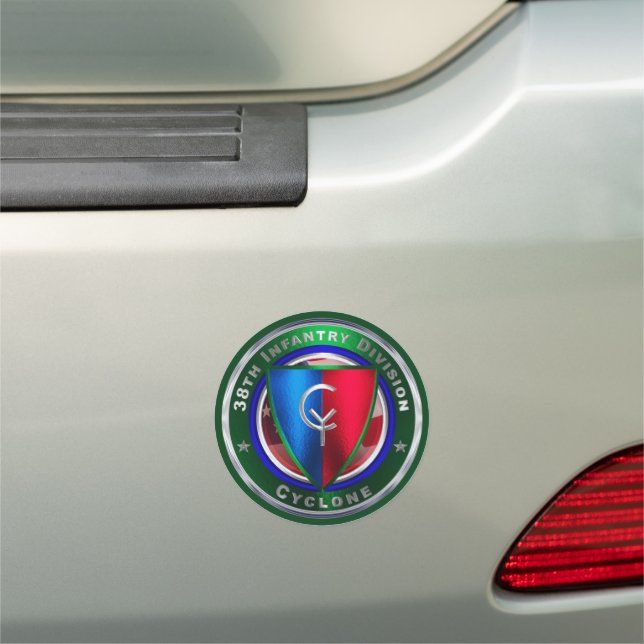 38th Infantry Division “Cyclone” Car Magnet (In Situ)