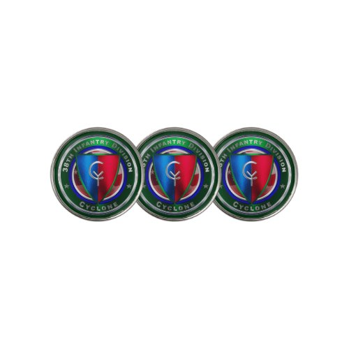 38th Infantry Division Cyclone Golf Ball Marker