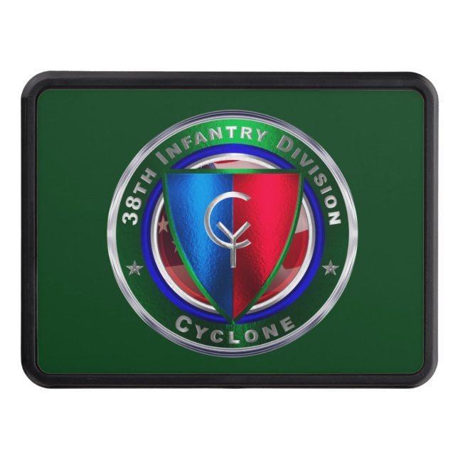 38th Infantry Division “Cyclone” Hitch Cover (Front)