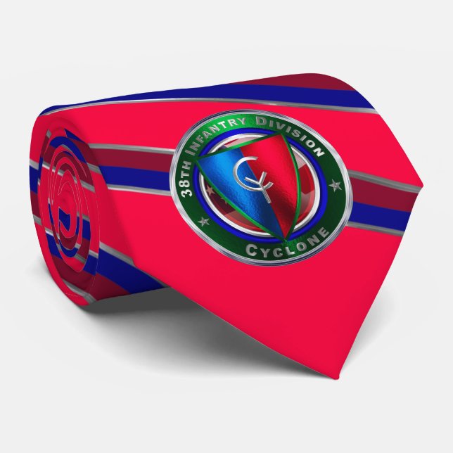 38th Infantry Division “Cyclone” Neck Tie (Rolled)