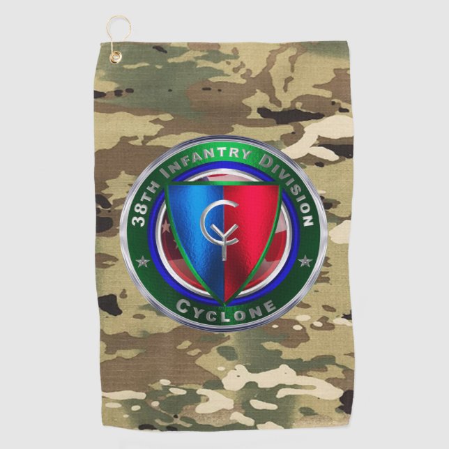 38th  Infantry Division  Golf Towel (Front)