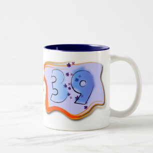 39 and Holding Two-Tone Coffee Mug