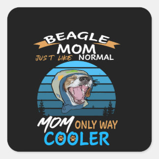 39 Beagle Mom Cooler Square Sticker
