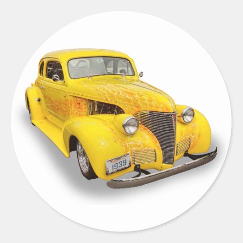 39 CHEVY CLASSIC ROUND STICKER