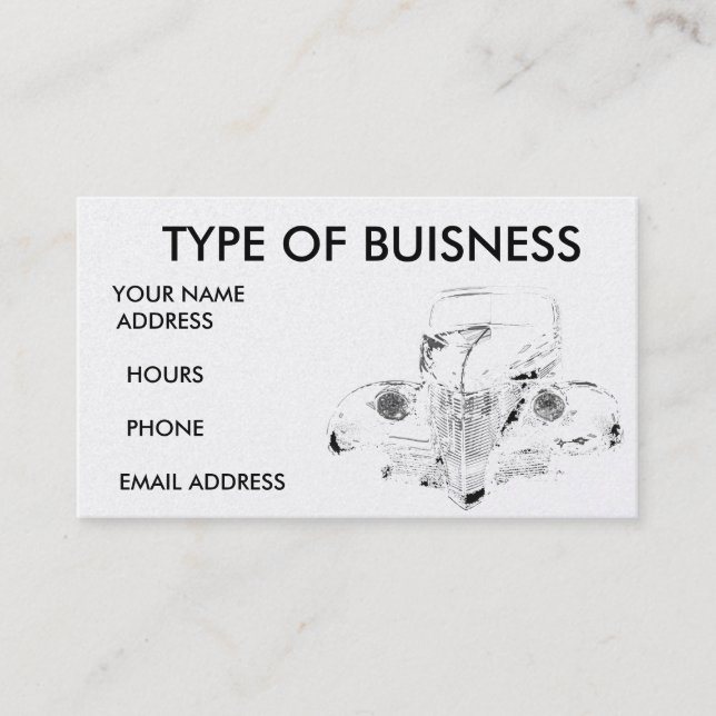 39 classic - Customized Business Card (Front)